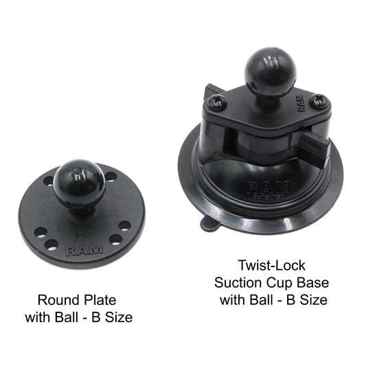 Mount for Handheld Radios - Suction Cup Mount / Radio and Hand Mic