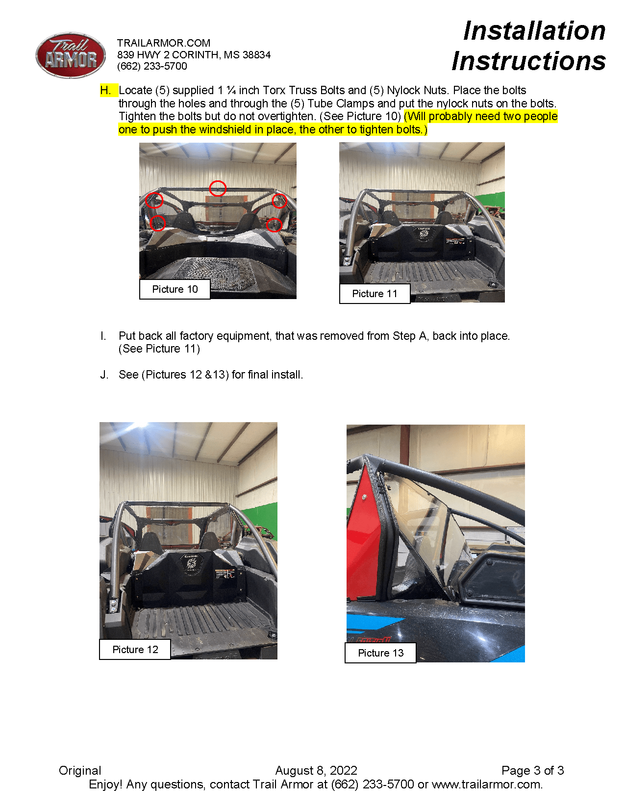 Trail Armor Rear Window Dust Shield Kit for 2020-22 Kawasaki KRX