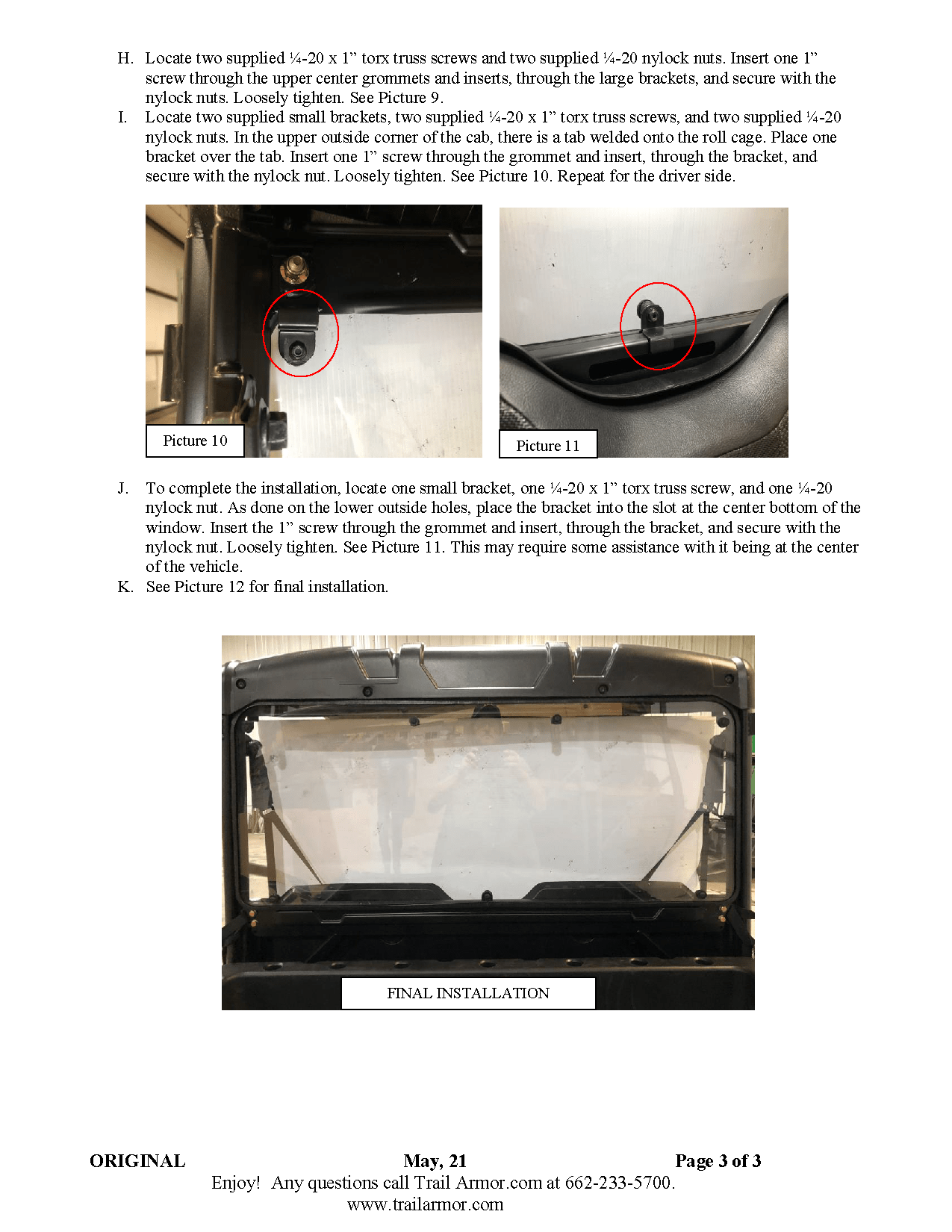 Trail Armor Rear Window Dust Shield for 2017-21 Polaris Ranger Midsize 500 Model