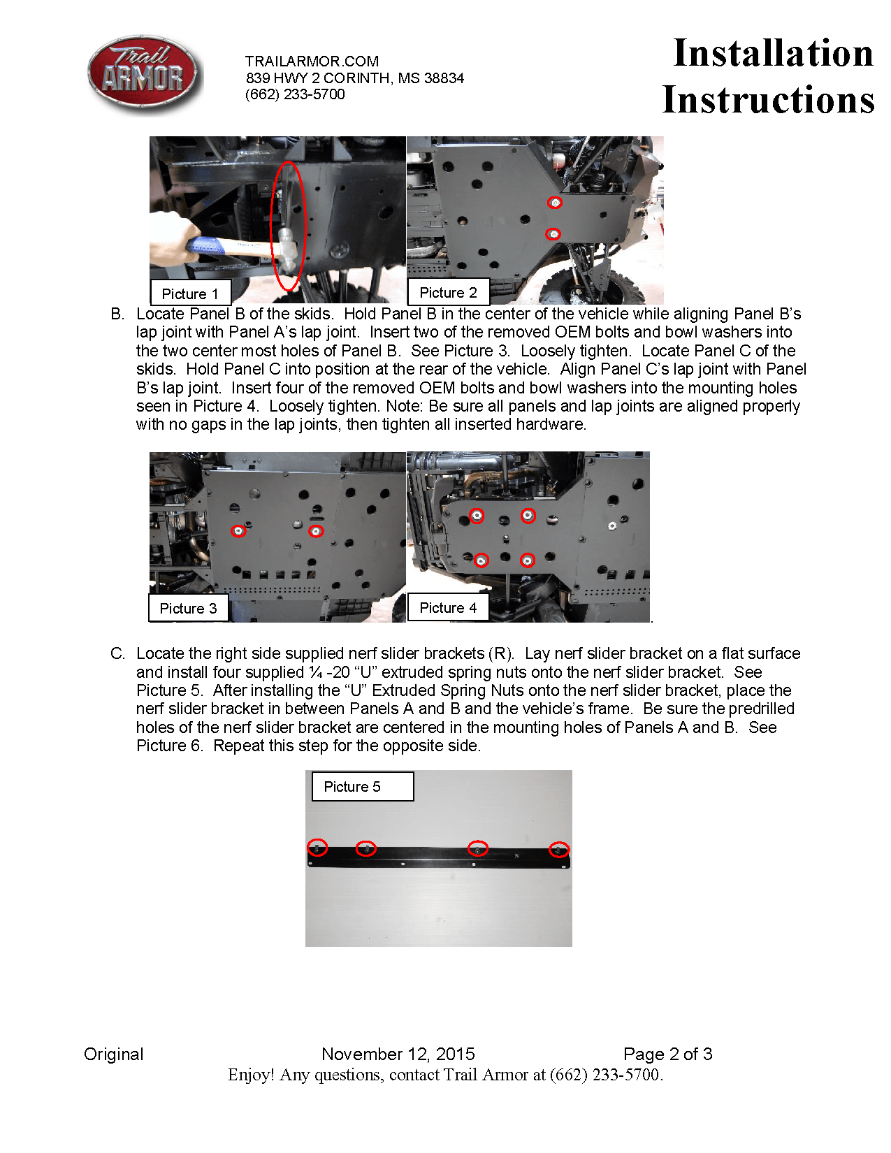 Trail Armor Skid Plates for 2015-20 Can-Am Commander 800/ DPS/ XT /1000