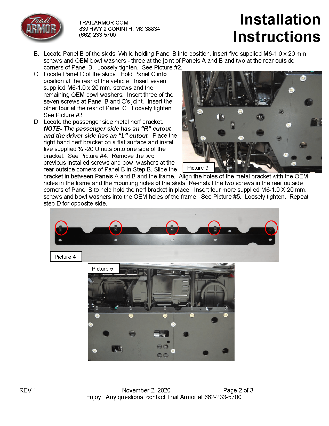 Trail Armor Full Skids Honda for 2014- 21 Pioneer 700