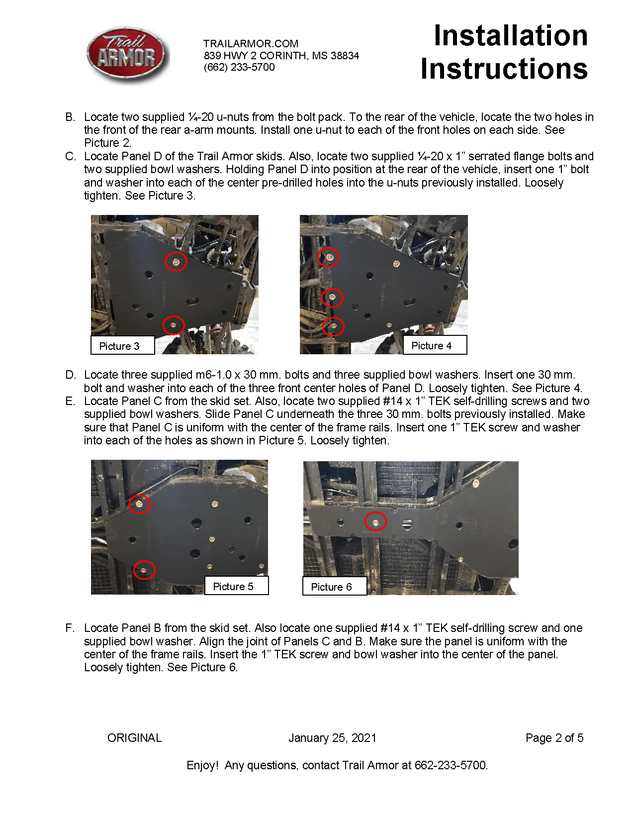 Trail Armor Skid Plates for 2021 Polaris Ranger / XP 1000 Crew