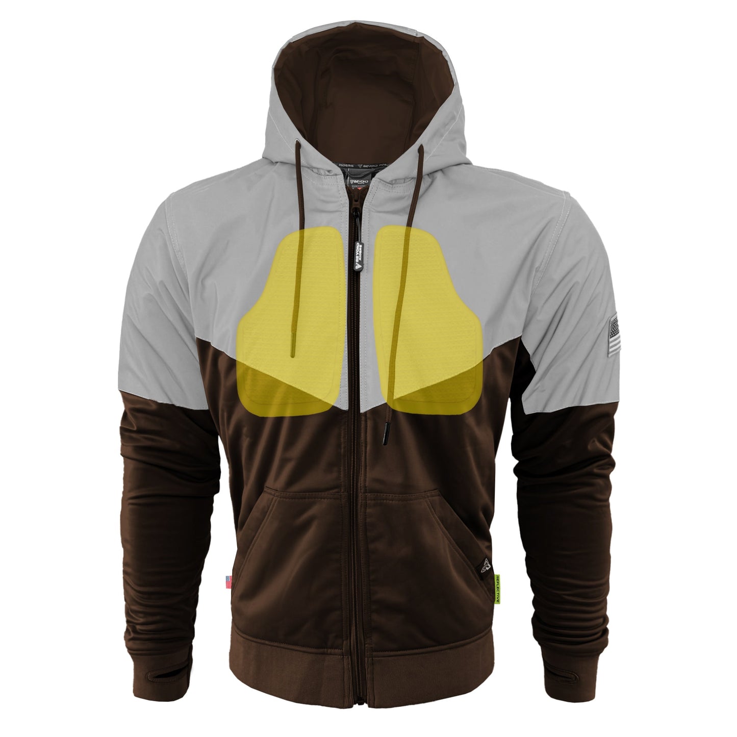 Ultra Reflective Hoodie Brown Eclipse