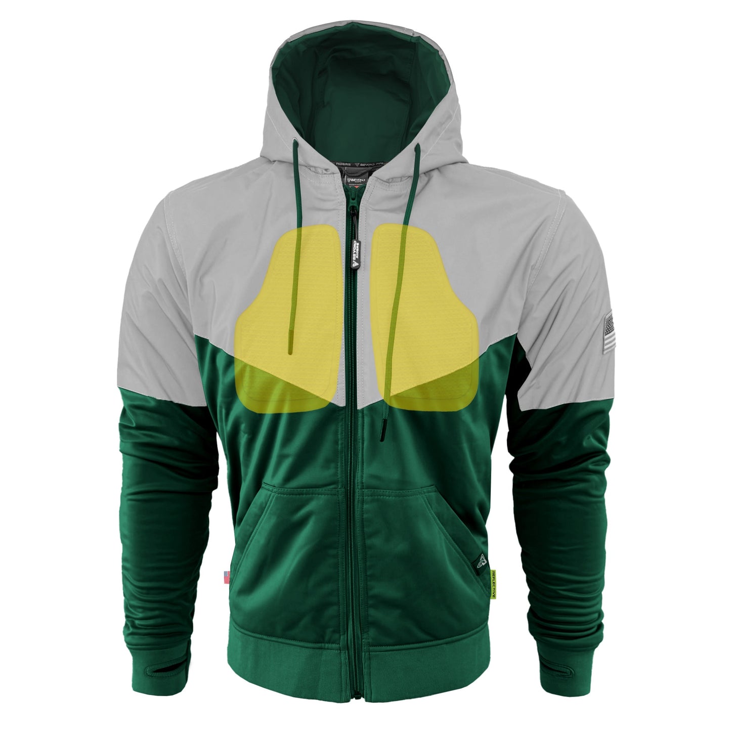 Ultra Reflective Hoodie Dark Green Eclipse