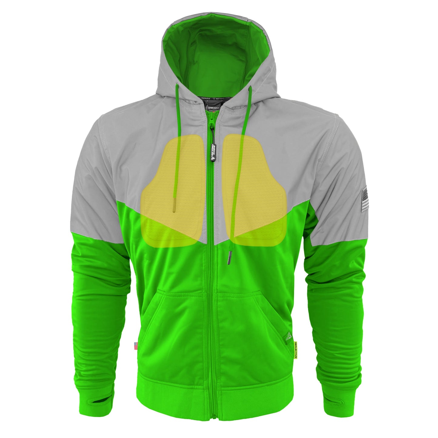 Ultra Reflective Hoodie Green Eclipse