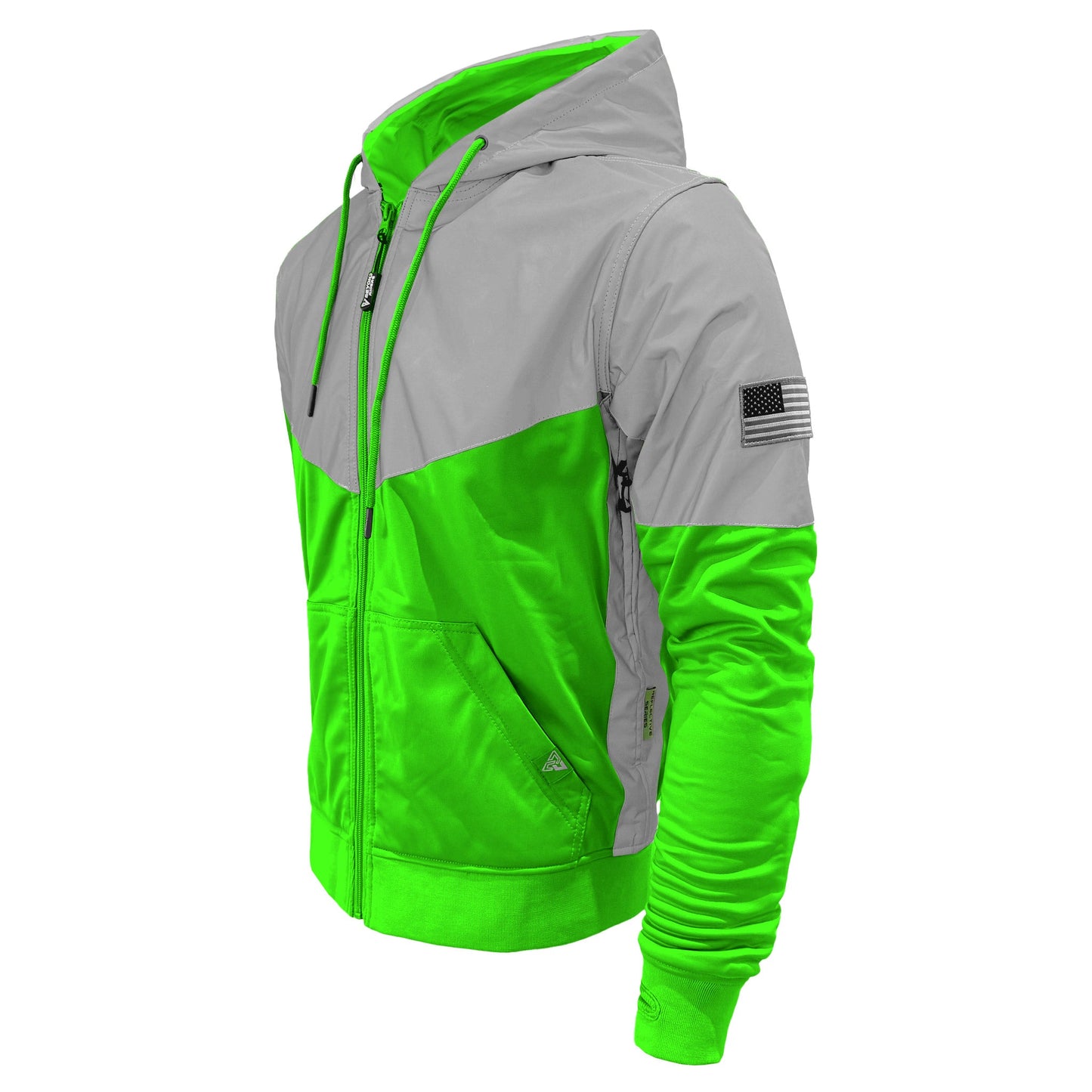 Ultra Reflective Hoodie Green Eclipse