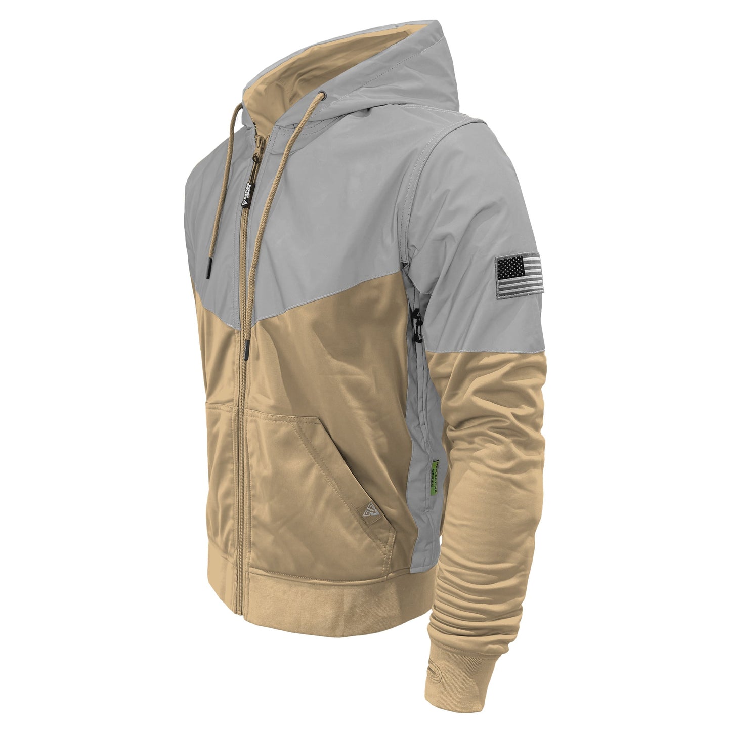 Ultra Reflective Hoodie Khaki Eclipse
