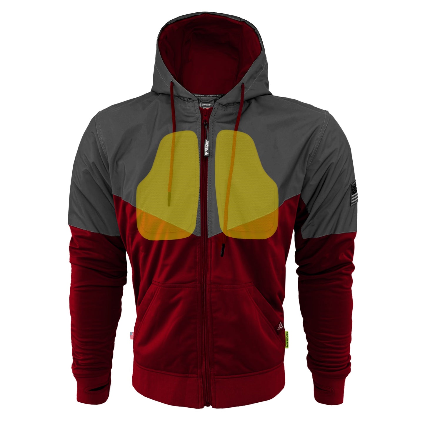 Ultra Reflective Hoodie Red Maroon Nebula