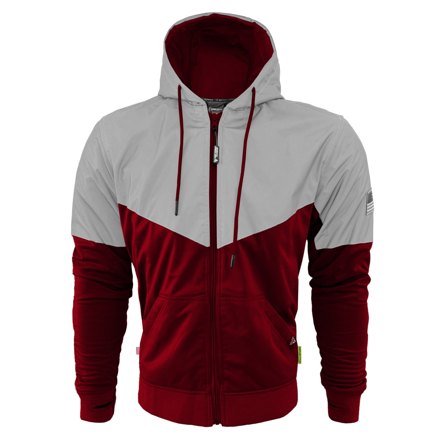 Ultra Reflective Hoodie Red Maroon Eclipse