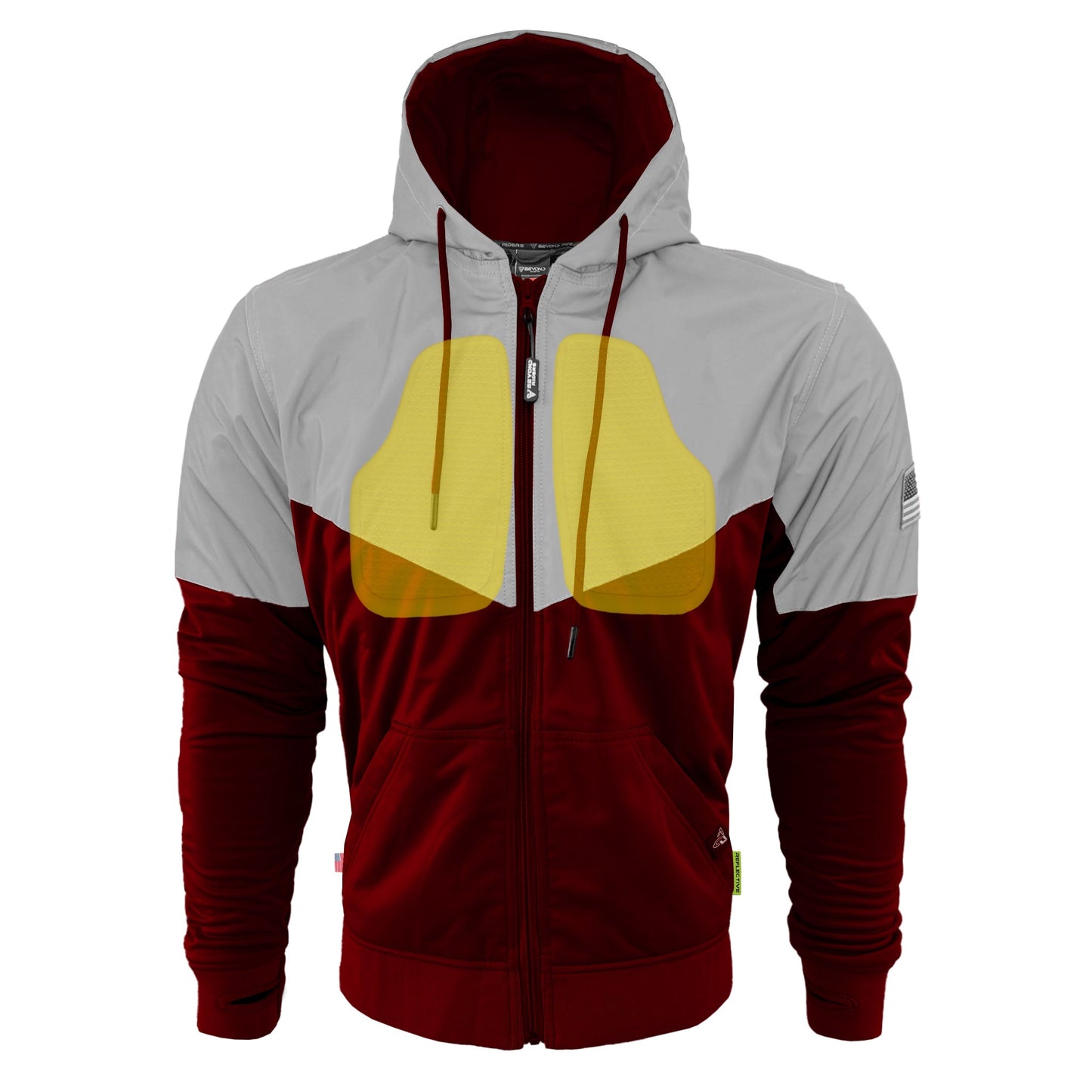 Ultra Reflective Hoodie Red Maroon Eclipse