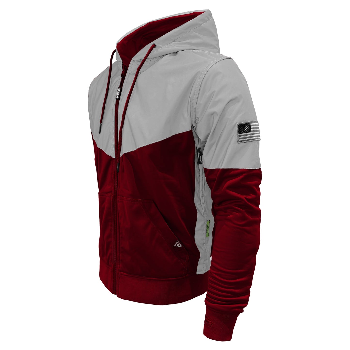 Ultra Reflective Hoodie Red Maroon Eclipse