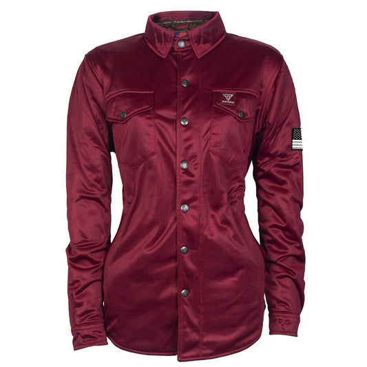 Ultra Protective Shirt for Women - Red Maroon Solid