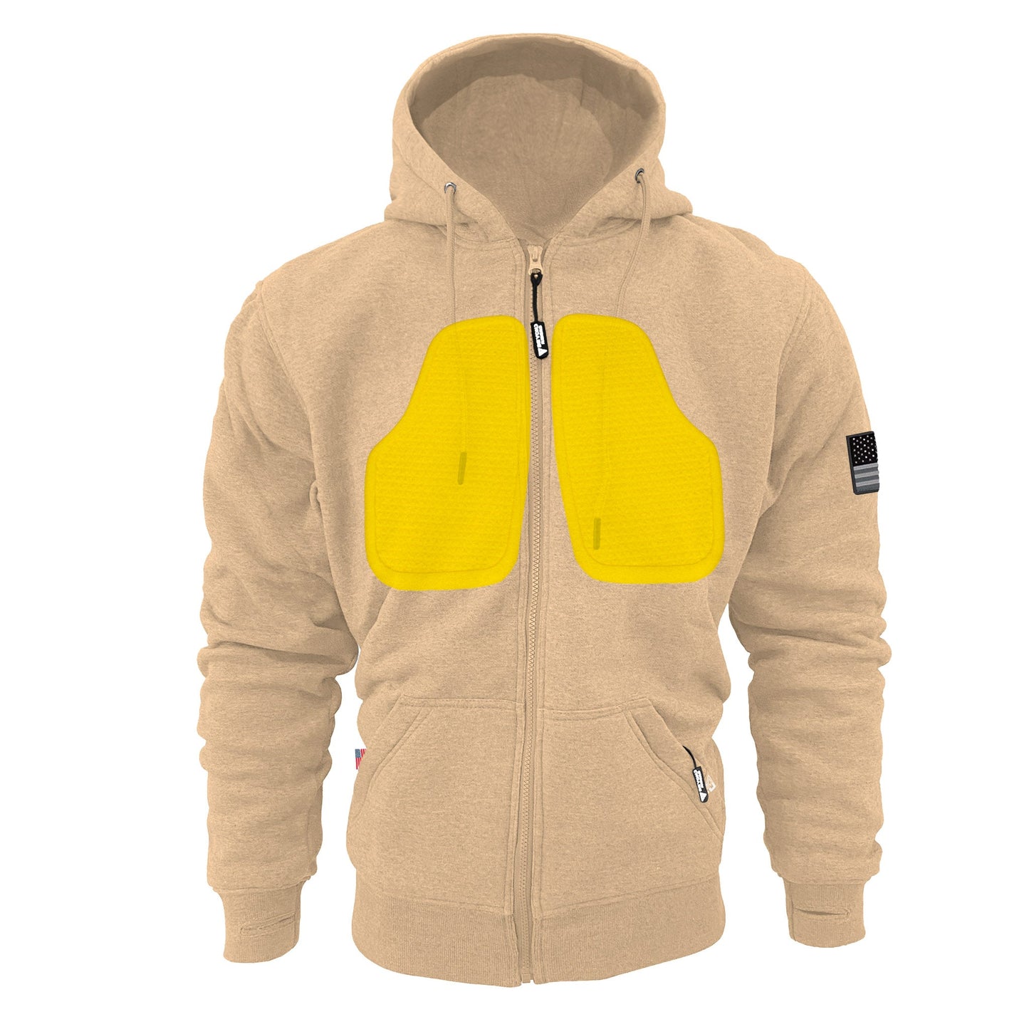 Protective Fleece Unisex Hoodie - Khaki