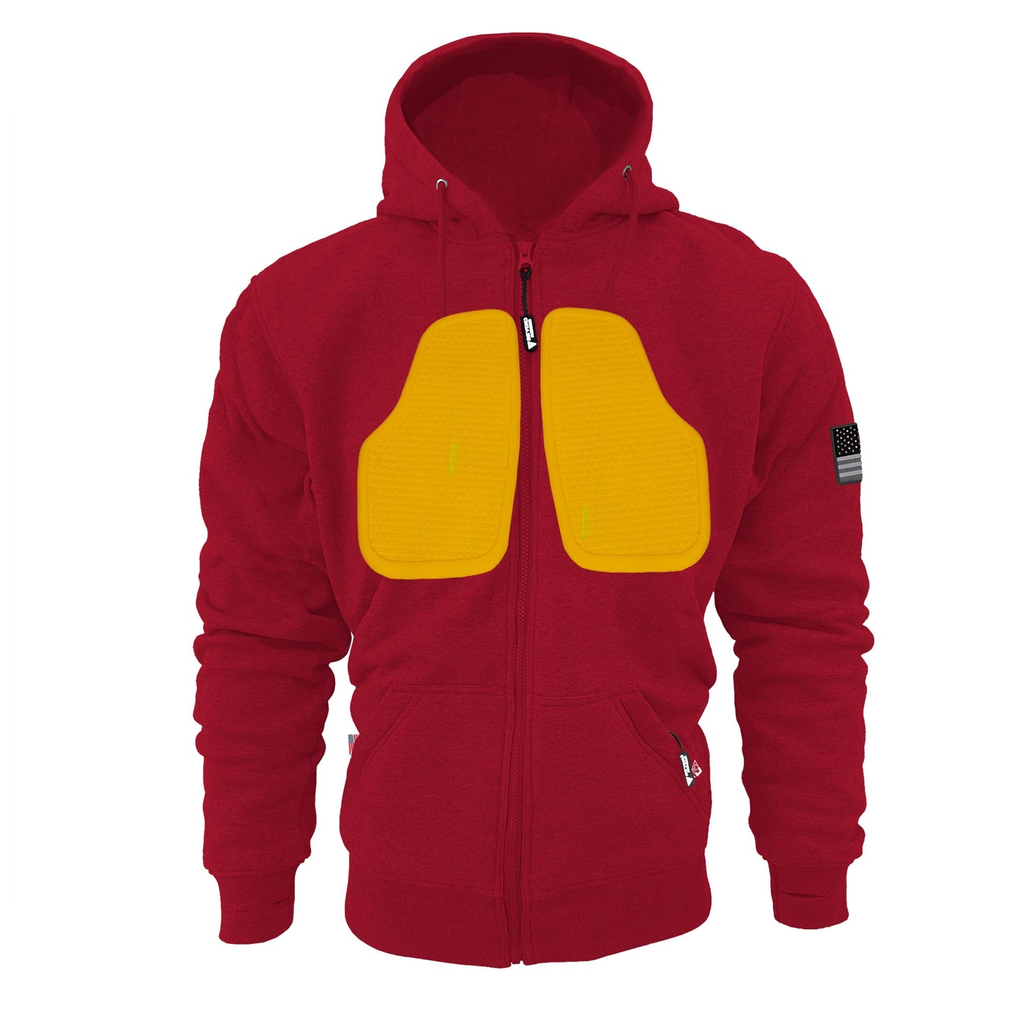 Protective Fleece Unisex Hoodie - Red Maroon