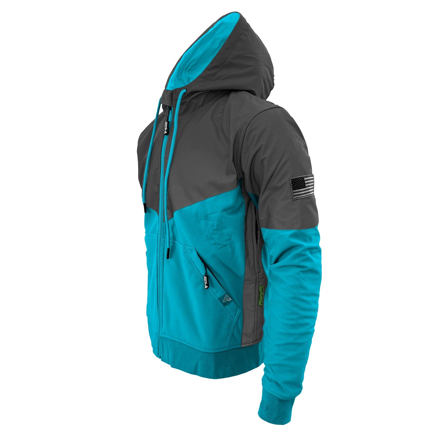 SoftShell Reflective Arctic Blue Nebula Hoodie