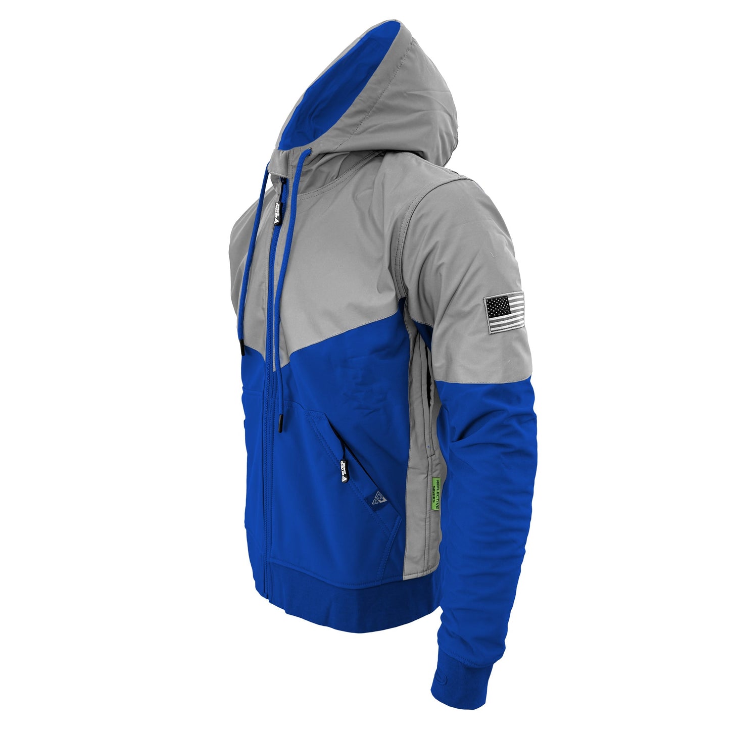 SoftShell Reflective Blue Eclipse Hoodie