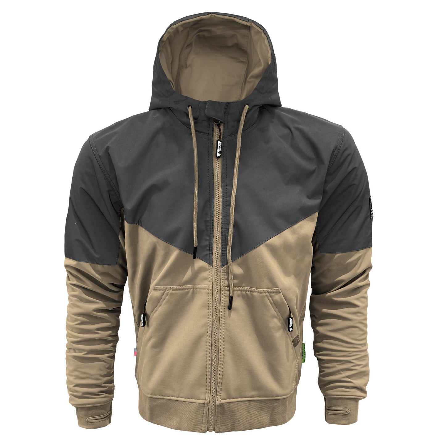 SoftShell Reflective Khaki Nebula Hoodie