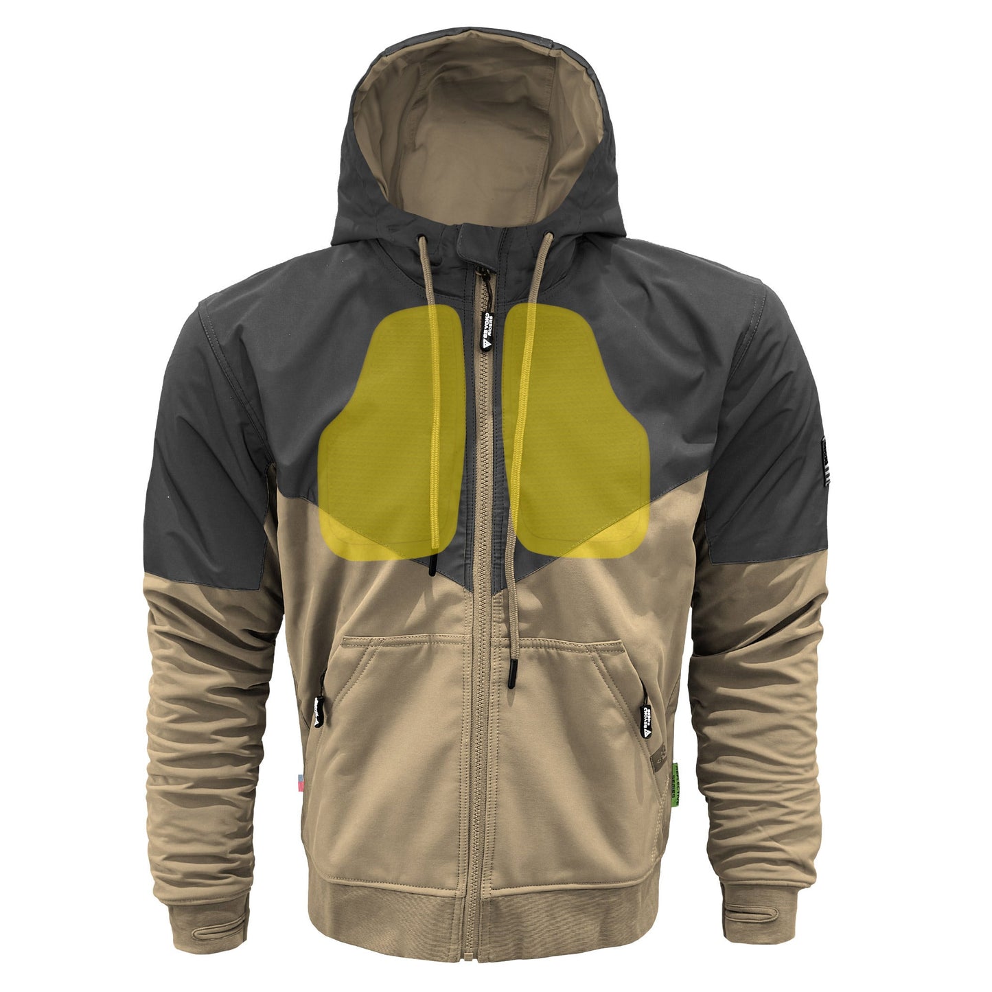SoftShell Reflective Khaki Nebula Hoodie