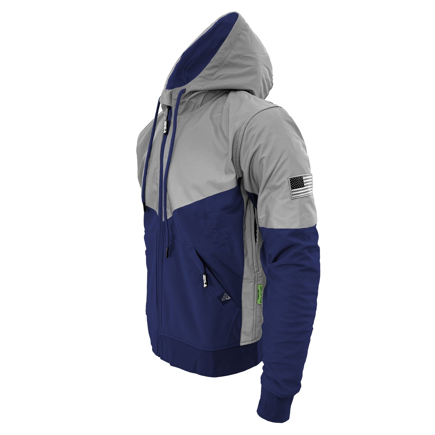 SoftShell Reflective Navy Blue Eclipse Hoodie