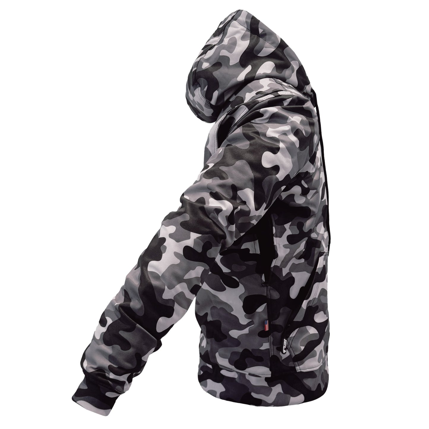 Protective SoftShell Unisex Camouflage Hoodie - "Grey Boomer"
