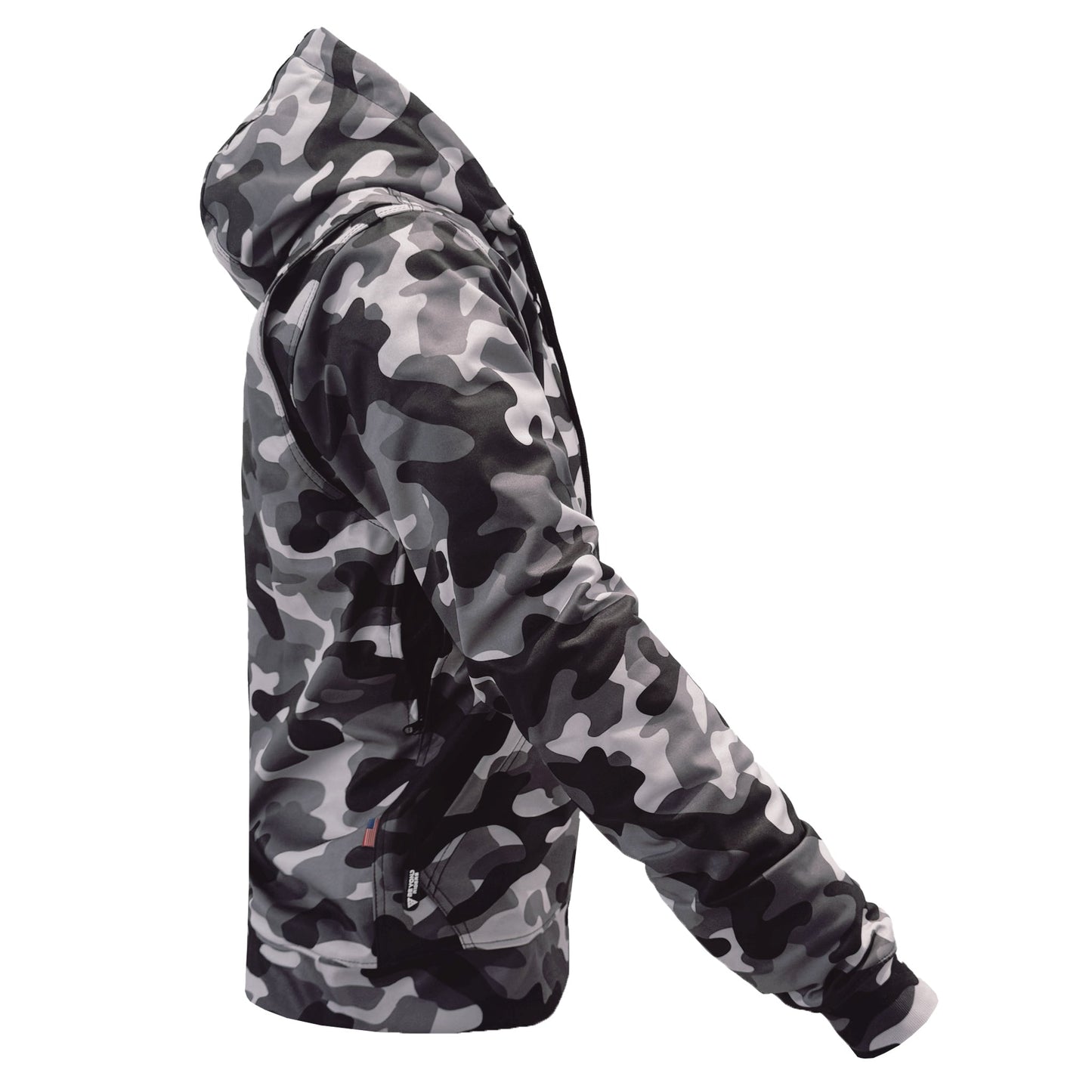 Protective SoftShell Unisex Camouflage Hoodie - "Grey Boomer"