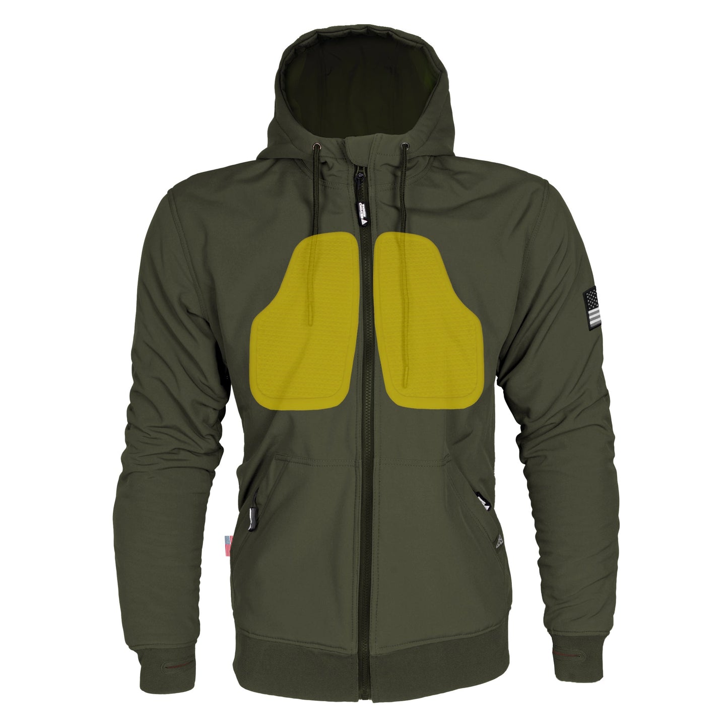 Protective SoftShell Unisex Hoodie - Army Green Matte