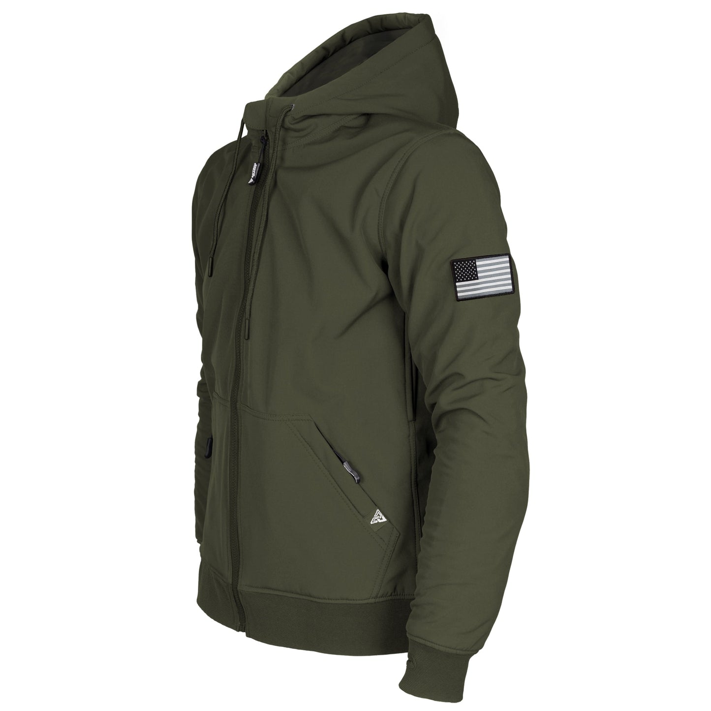 Protective SoftShell Unisex Hoodie - Army Green Matte