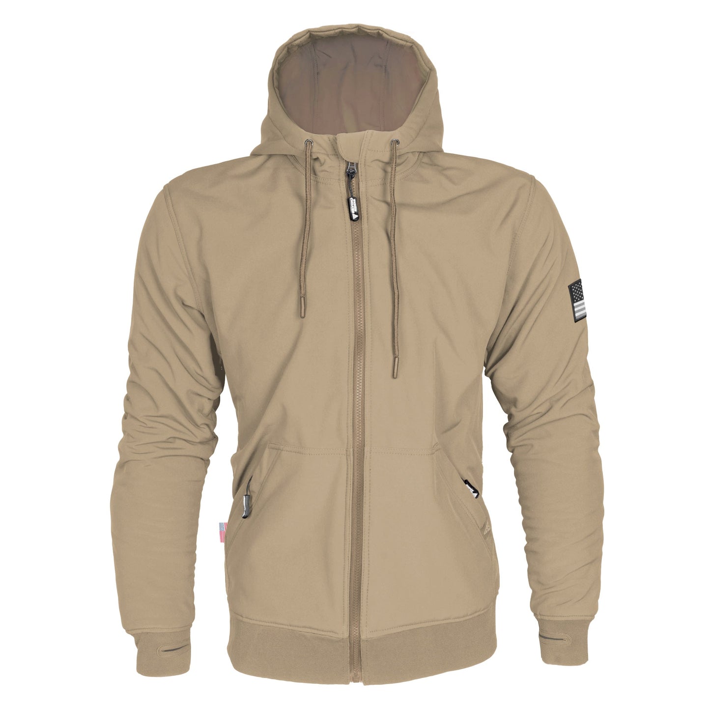 Protective SoftShell Unisex Hoodie - Khaki Matte
