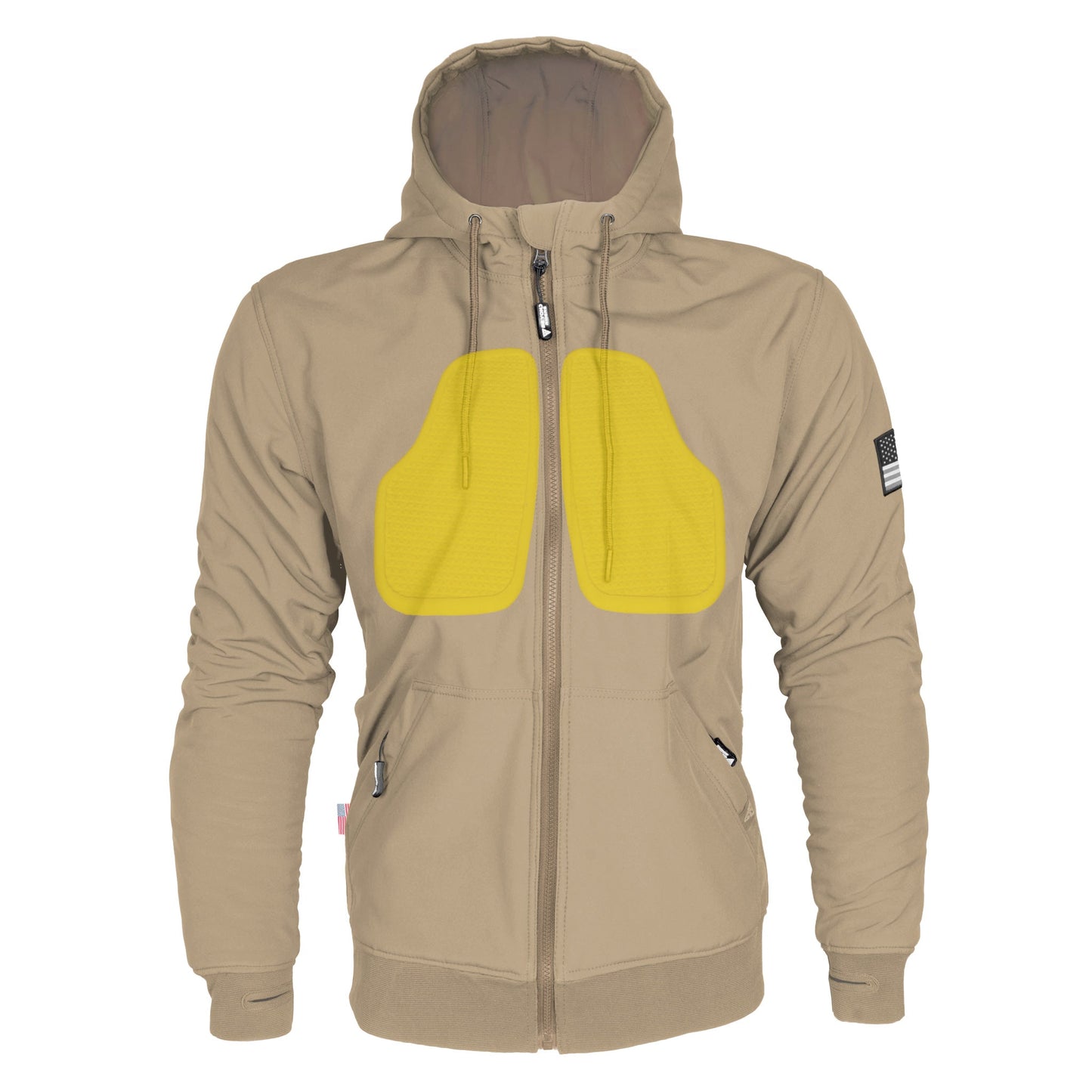 Protective SoftShell Unisex Hoodie - Khaki Matte