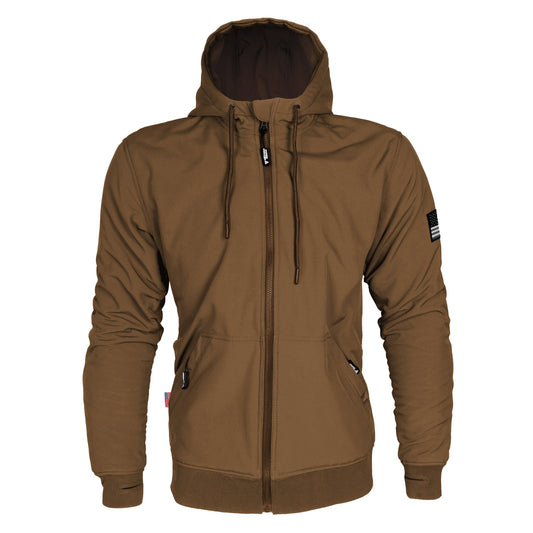 Protective SoftShell Unisex Hoodie - Light Brown Matte