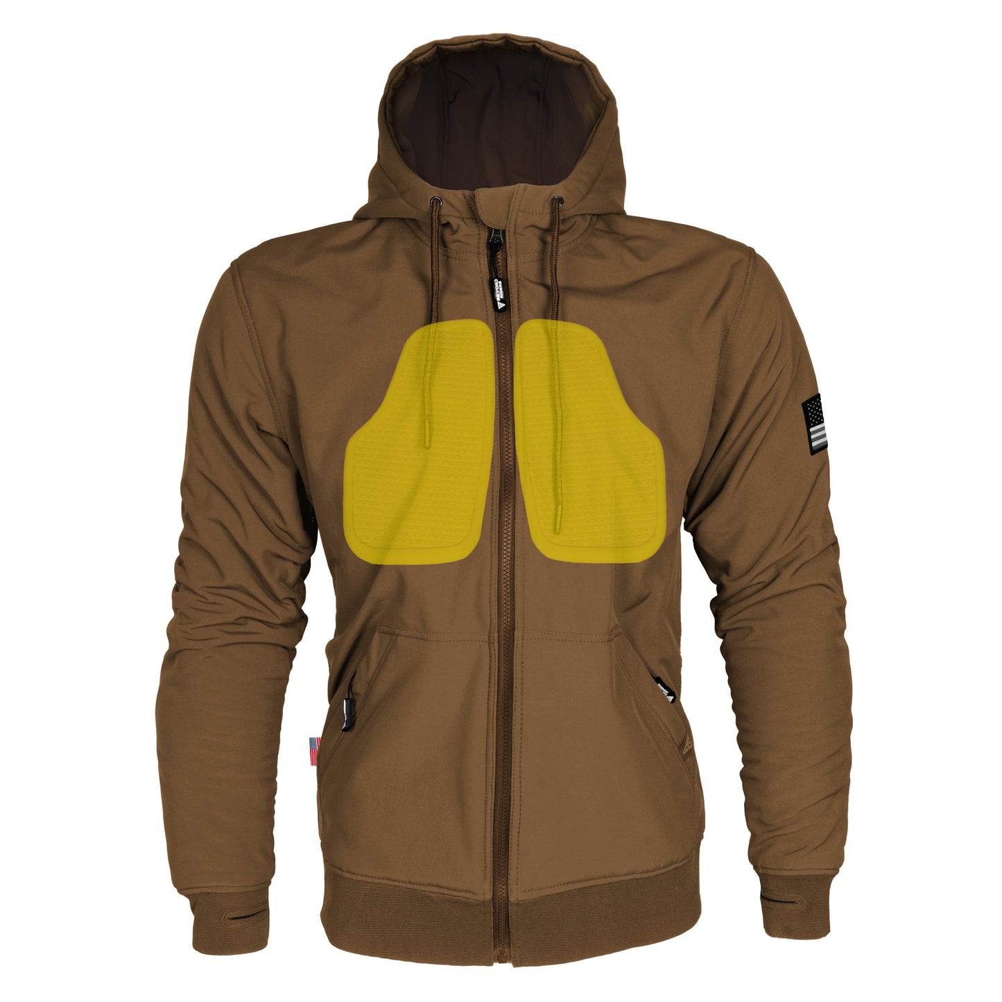Protective SoftShell Unisex Hoodie - Light Brown Matte