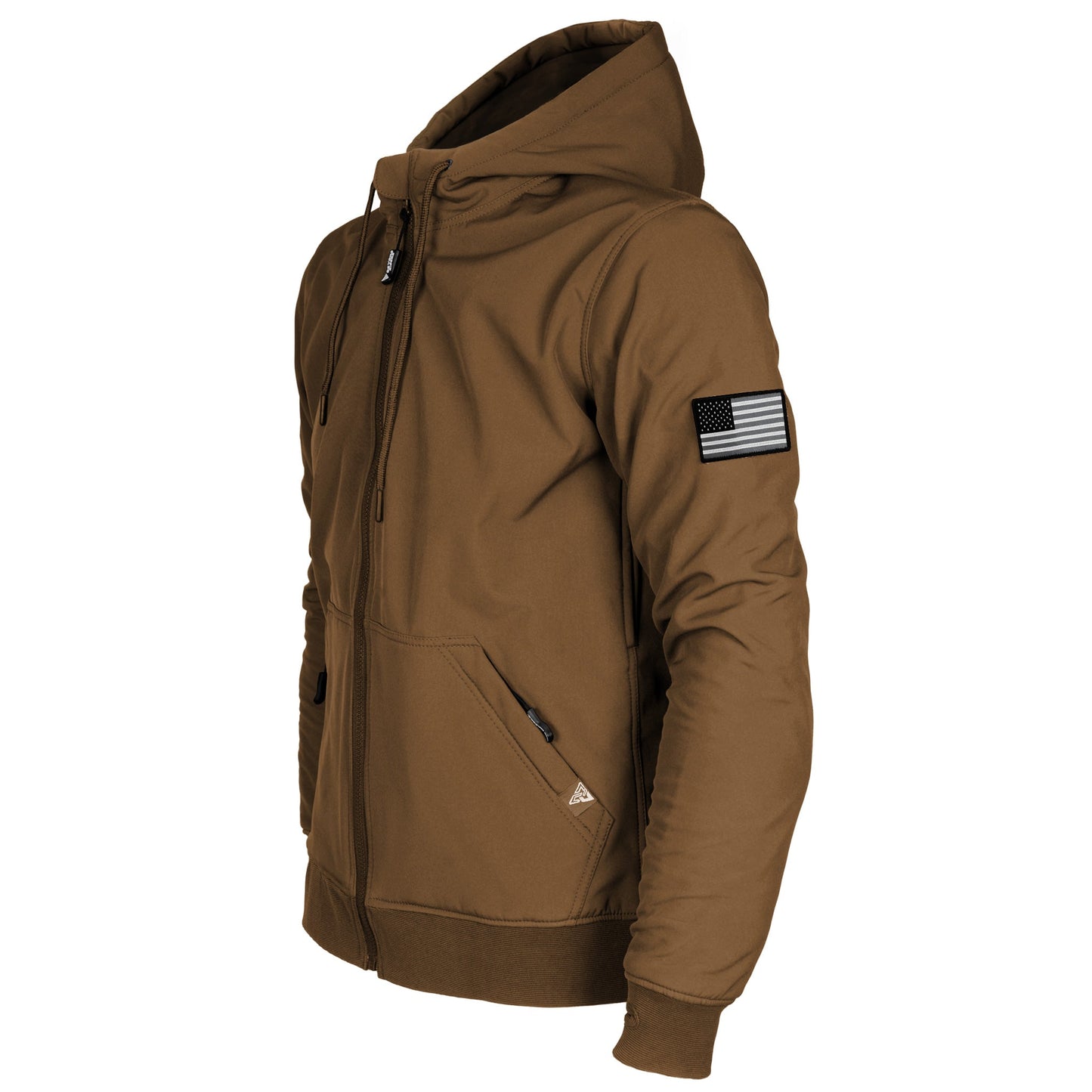 Protective SoftShell Unisex Hoodie - Light Brown Matte