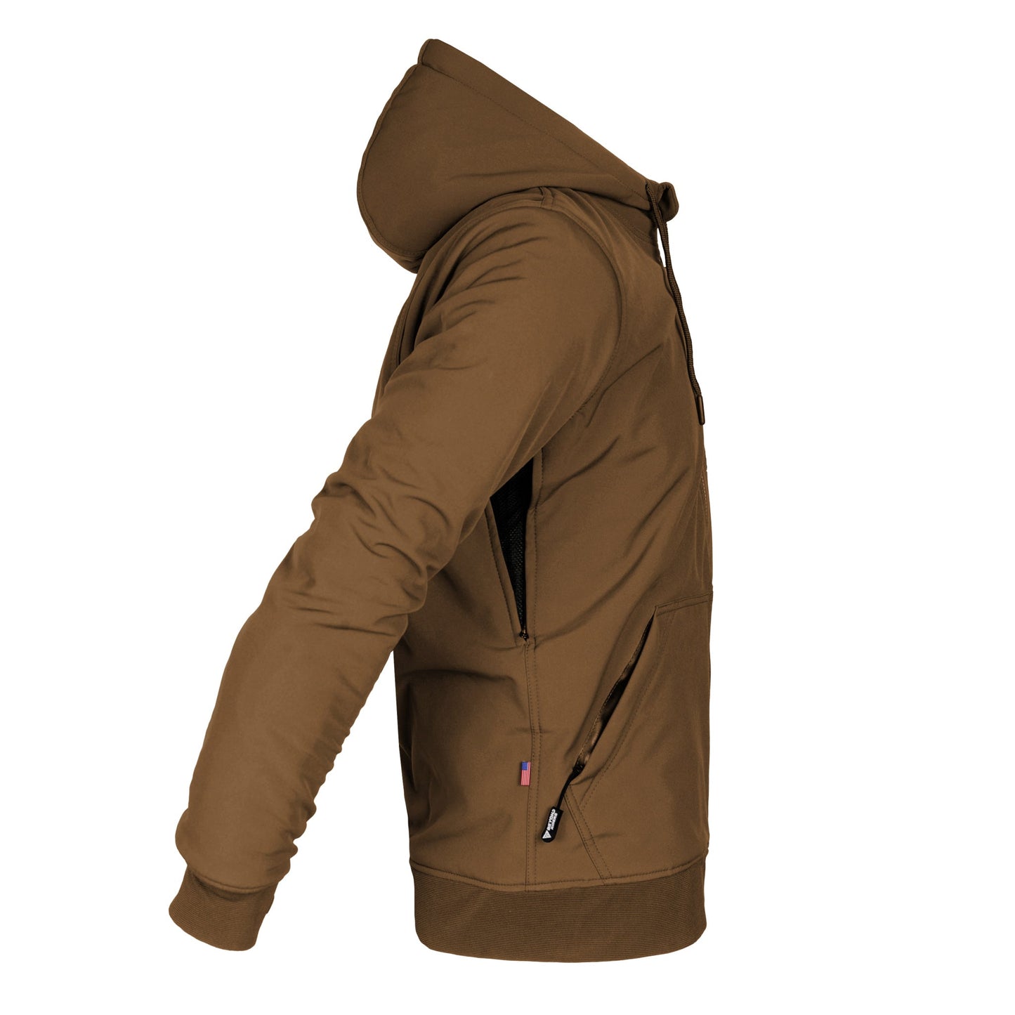 Protective SoftShell Unisex Hoodie - Light Brown Matte