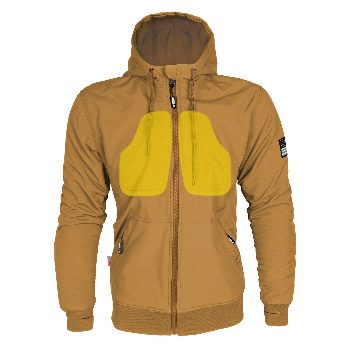 Protective SoftShell Unisex Hoodie - Mustard Matte