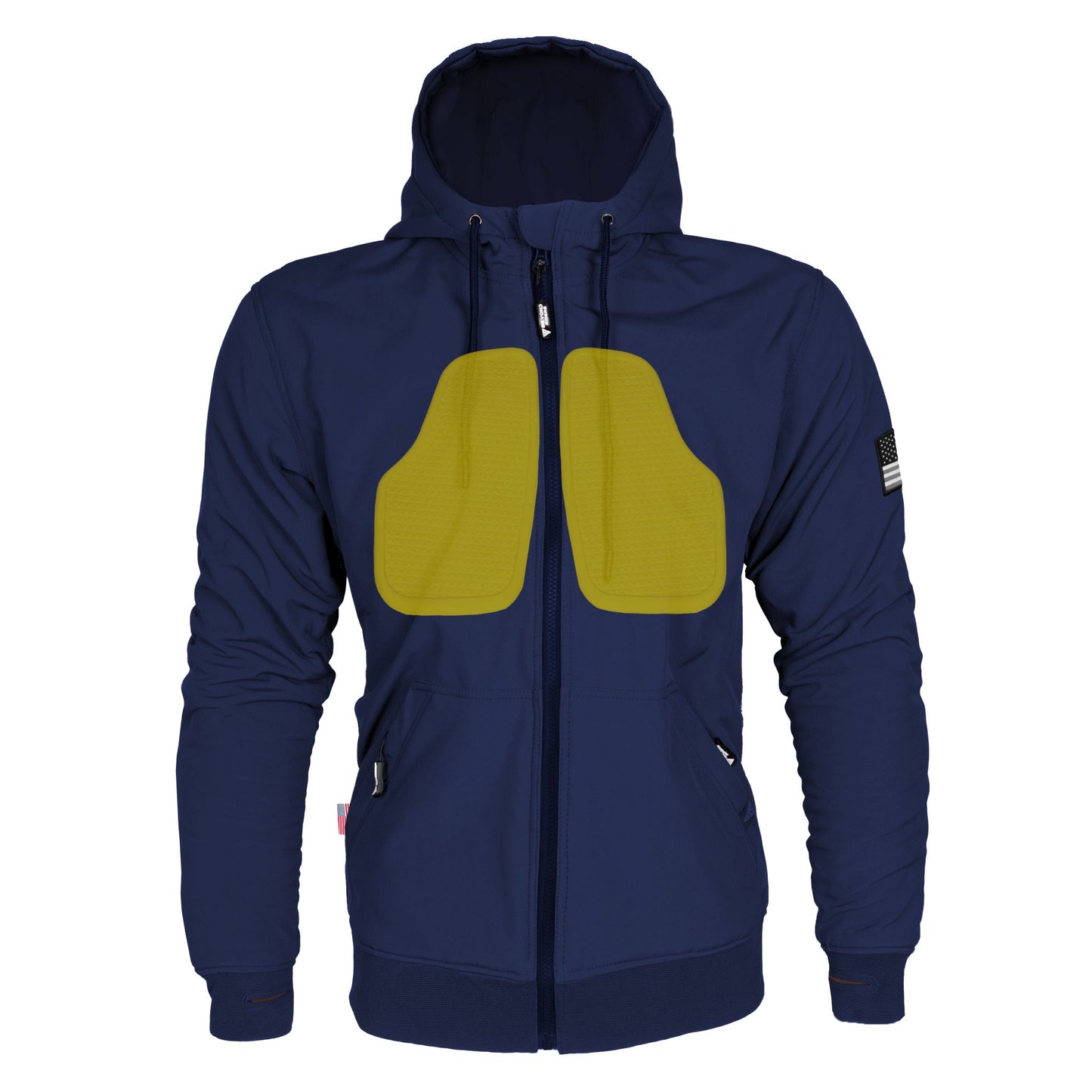Protective SoftShell Unisex Hoodie - Navy Blue Matte