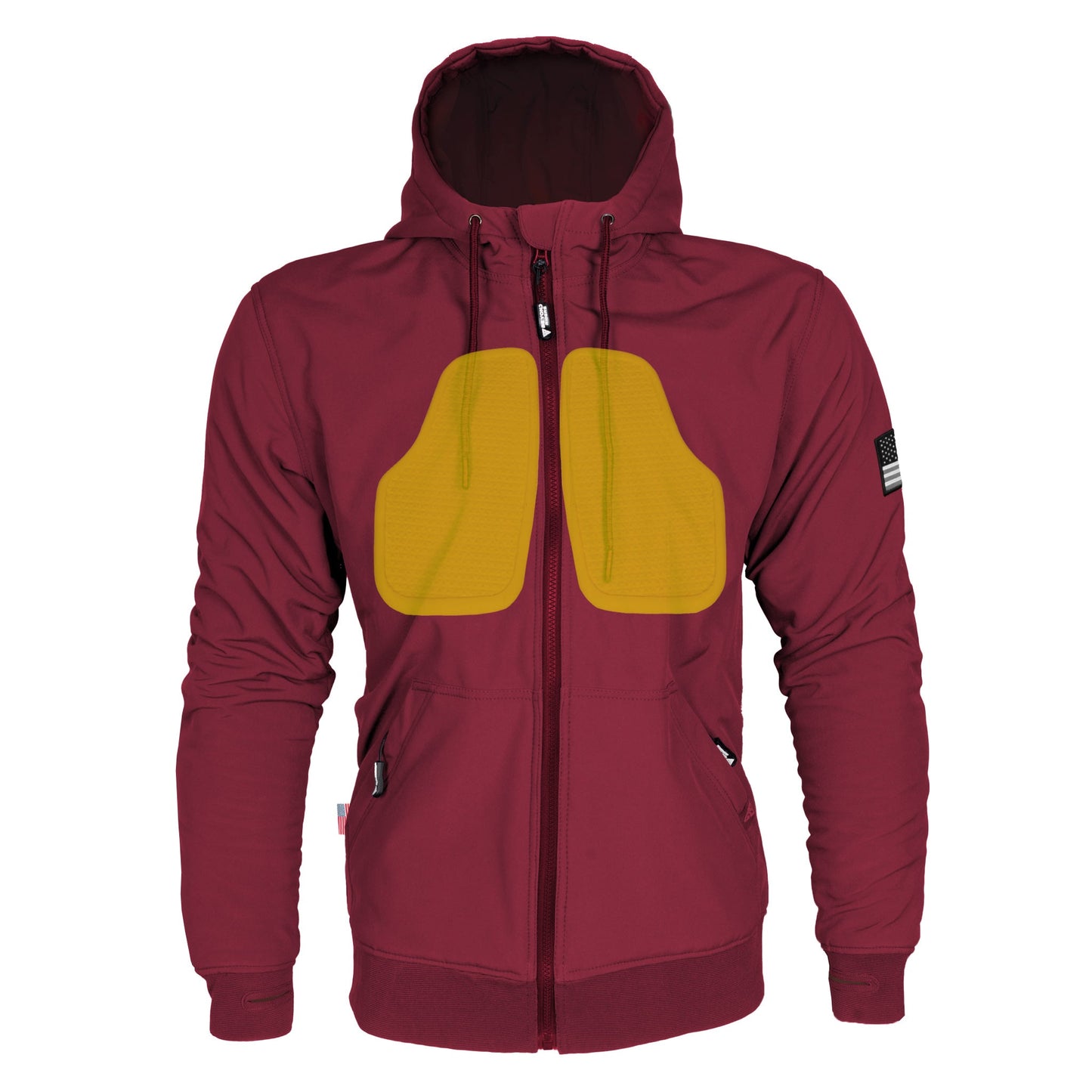 Protective SoftShell Unisex Hoodie - Red Maroon Matte