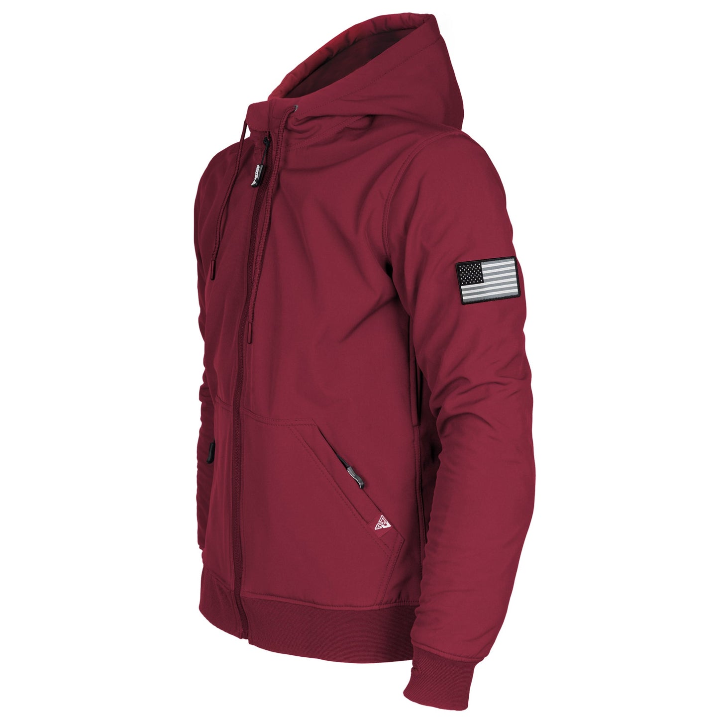 Protective SoftShell Unisex Hoodie - Red Maroon Matte