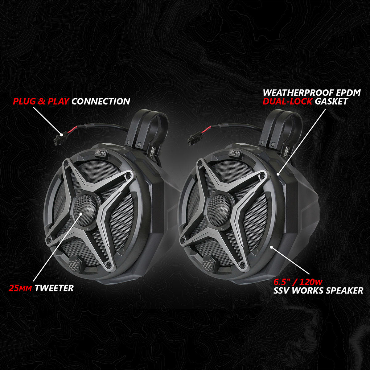 2017-2024 Can-Am® X3, Phase-4 A-Spec 5-Speaker 800watt System w/JVC