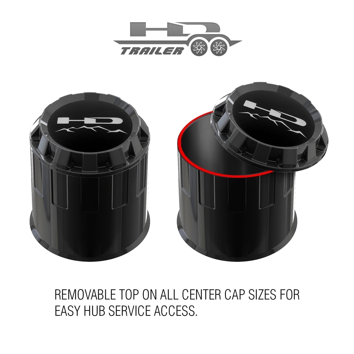 ( 8-LUG ) TALL | PUSH THROUGH HD TRAILER WHEEL CENTER CAPS