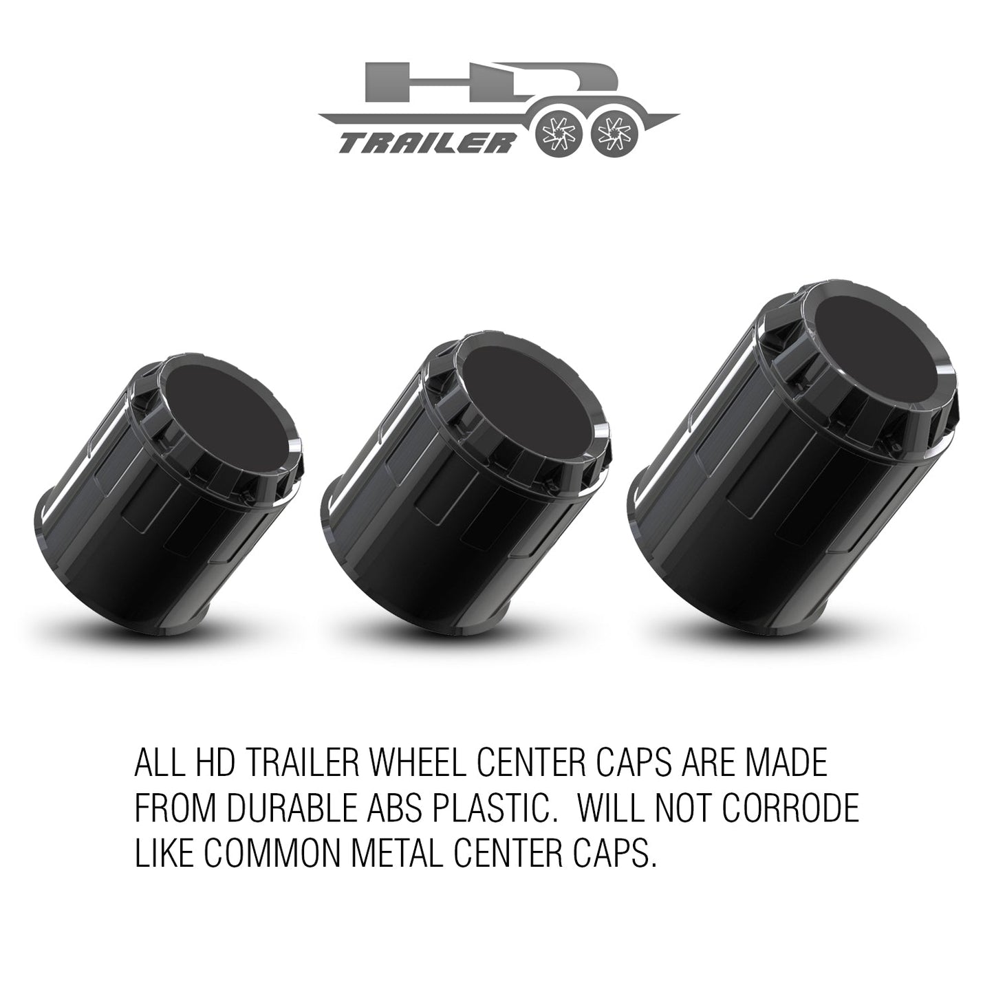 ( 5-LUG ) PUSH THROUGH HD TRAILER WHEEL CENTER CAPS