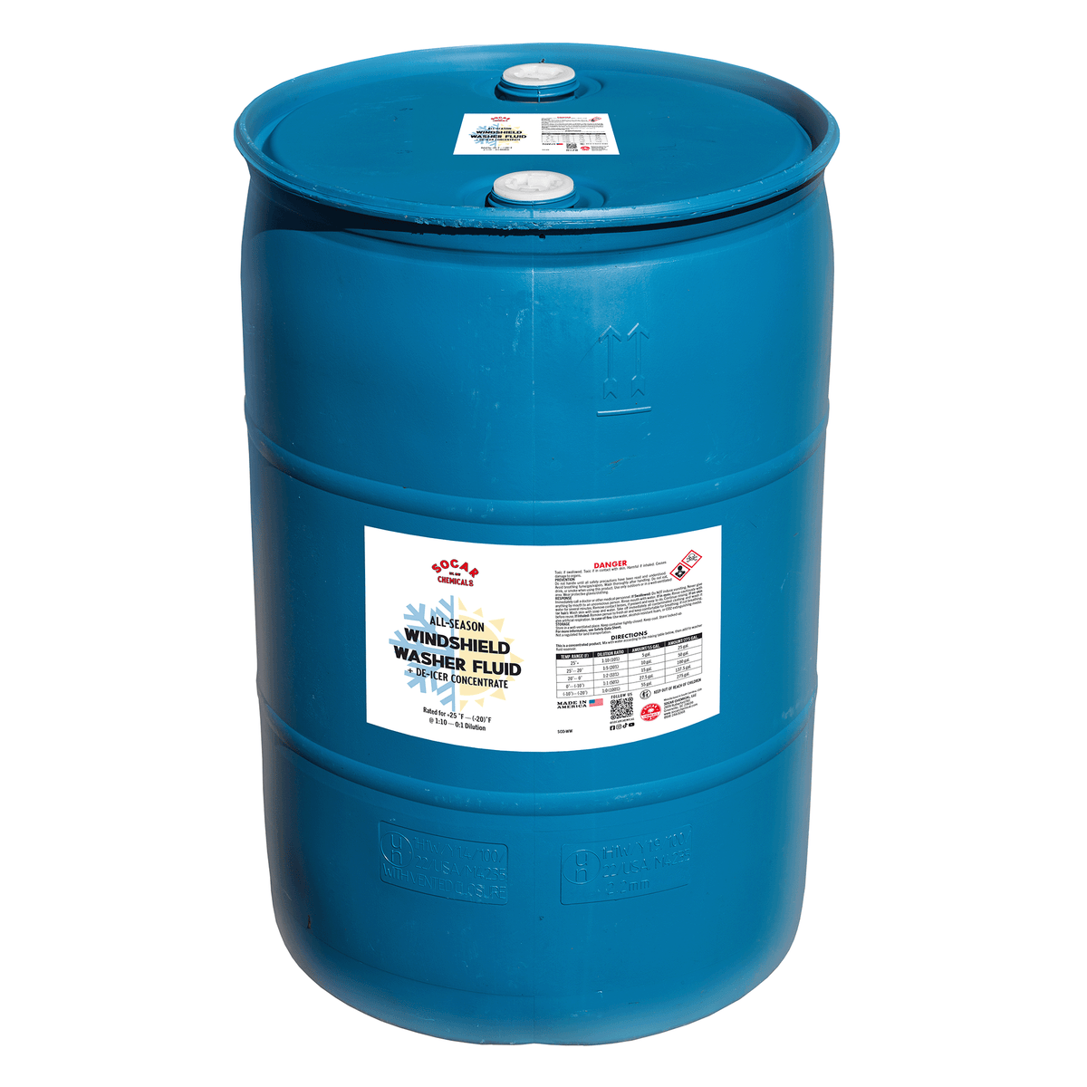 SOCAR Windshield Washer Fluid & De-Icer Concentrate - All-Season Formula