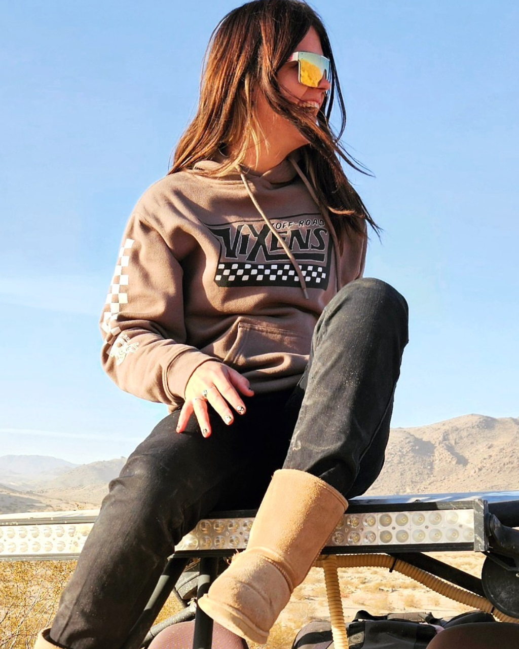 Off the Wall Heavy Weight Hoodie - Brown