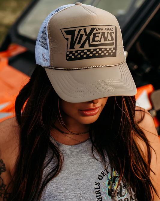 Off the Wall Foam Trucker -Khaki/White