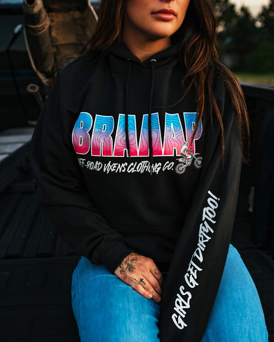 Braaapiness Pullover Hoodie - Dirt Bike