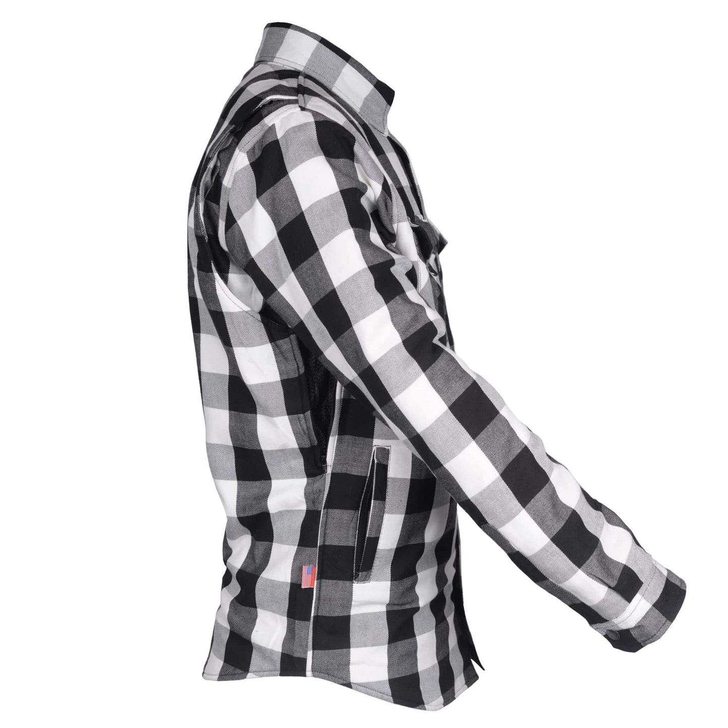 Protective Flannel Shirt - Black and White Checkered