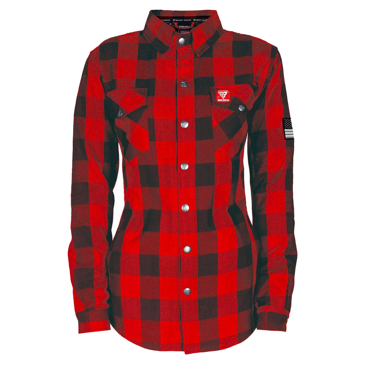 Protective Flannel Shirt for Women - Red Checkered