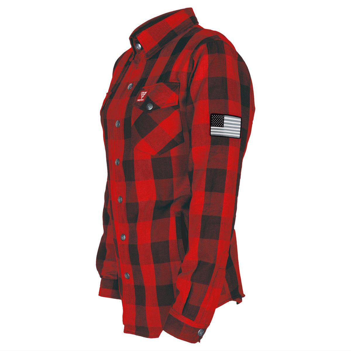 Protective Flannel Shirt for Women - Red Checkered