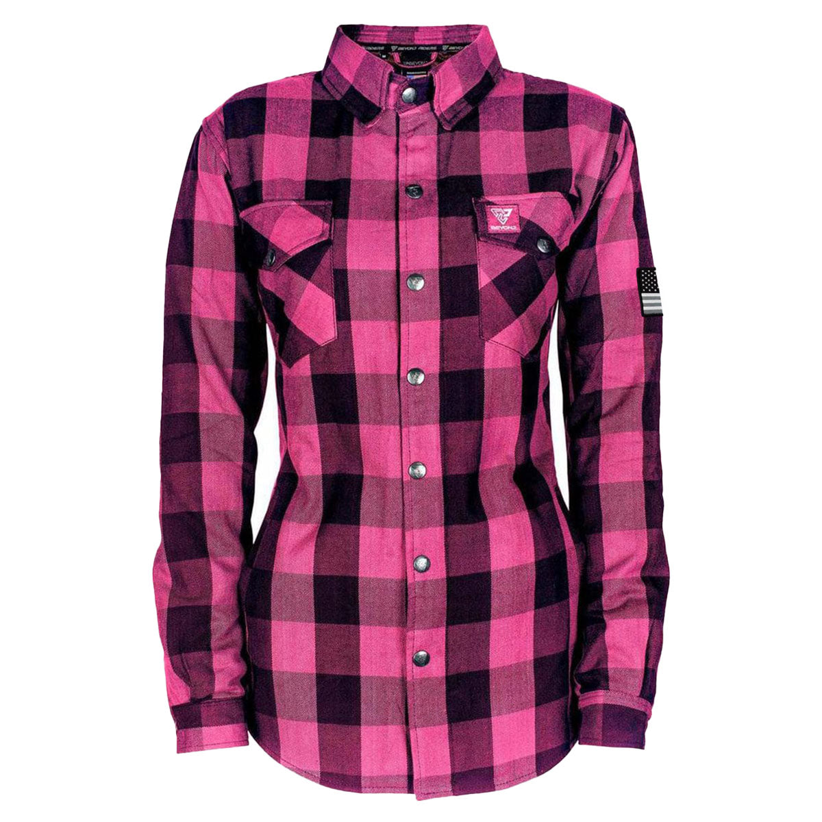 Protective Flannel Shirt for Women - Pink Checkered