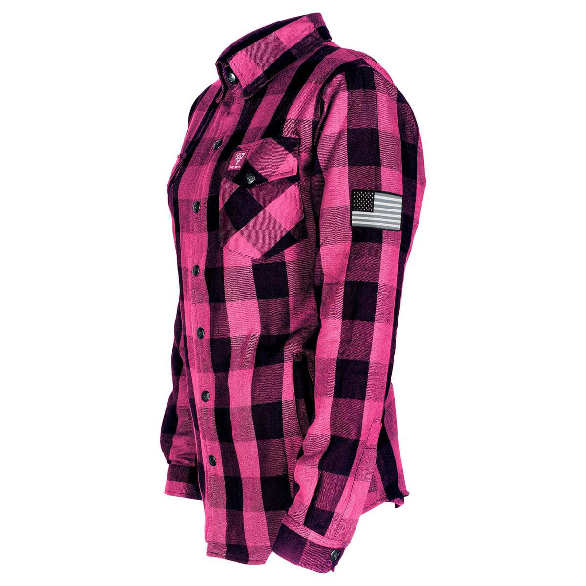 Protective Flannel Shirt for Women - Pink Checkered