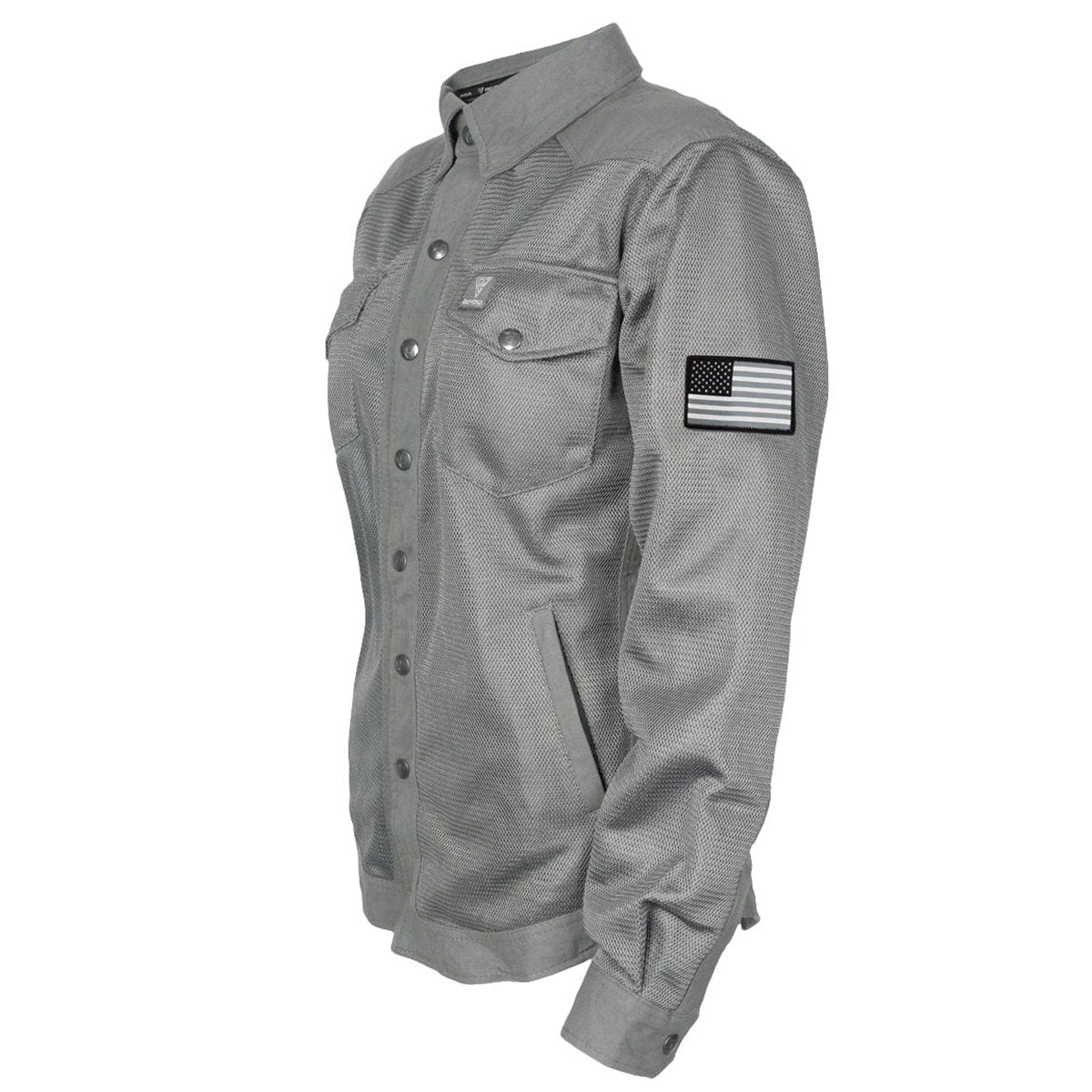 Protective Summer Mesh Shirt for Women - Grey Solid